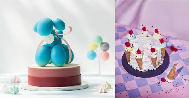 JW 메리어트 동대문 스퀘어 서울-갸또 오 카도(좌), JW 메리어트 호텔 서울-파스텔 카니발 케이크(우)/사진제공= JW 메리어트 동대문 스퀘어 서울