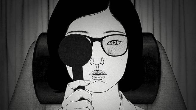 칸영화제 비평가주간 단편경쟁부문 초청작으로 선정된 애니메이션 '안경'. 문화체육관광부와 한국콘텐츠진흥원의 지원을 받아 정유미 감독이 제작했다. /사진 = 한국콘텐츠진흥원 제공