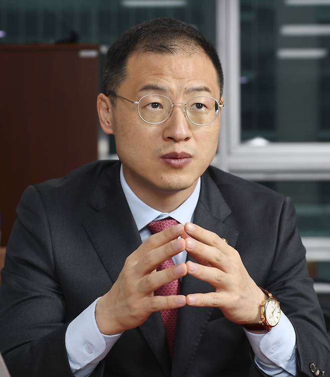 22일 오전 서울 영등포구 여의도 국회의사당 의원회관에서 김상욱 국민의힘 의원(울산 남구갑)이 시사저널과 인터뷰를 나누고 있다. ⓒ시사저널 박정훈