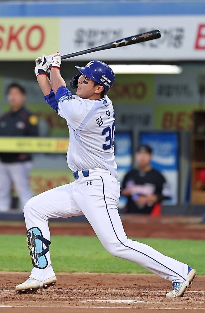 김영웅의 2점 홈런 스윙 [삼성 라이온즈 제공. 재판매 및 DB 금지]