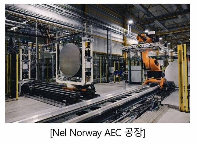 노르웨이에 있는 넬 수전해 기술 공장./사진=삼성E&A