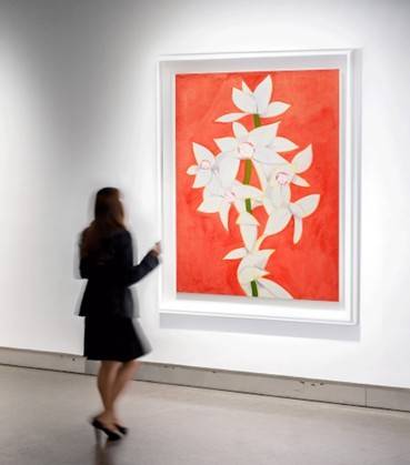 알렉스 카츠(Alex Katz), Cymbidium Yellow on Red (아티피오 제공)