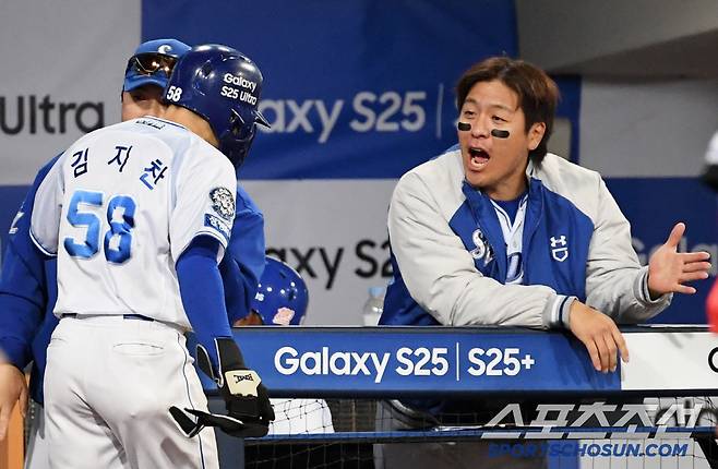 베테랑 강민호도 감탄한 김지찬의 뜨거운 타격감.