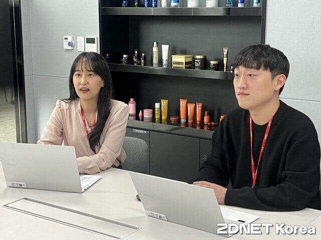 (왼쪽부터) 에이피알 인재채용팀 김다인 팀장, HR실 박지웅 실장