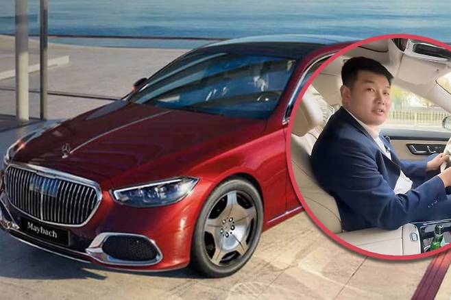 중국의 한 남성이 155만 위안(약 3억원)짜리 메르세데스-마이바흐 S480을 구입해 고급 차량 택시 서비스를 운영하고 있다. /SCMP