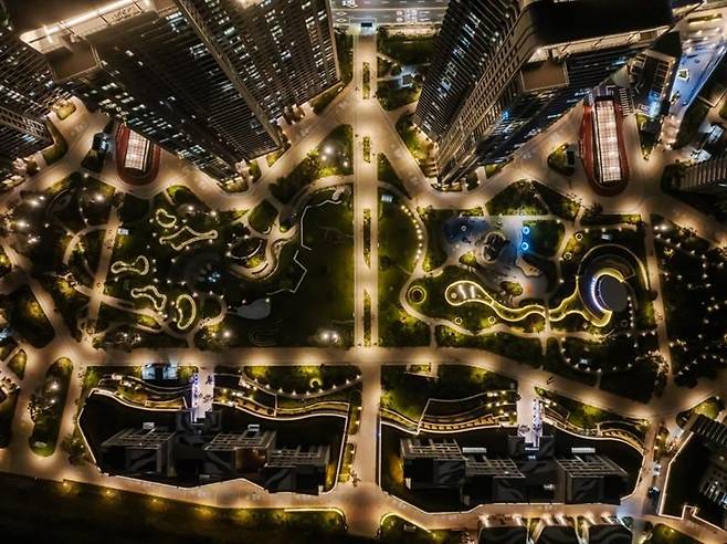 송도자이크리스탈오션 조경. /GS건설 제공