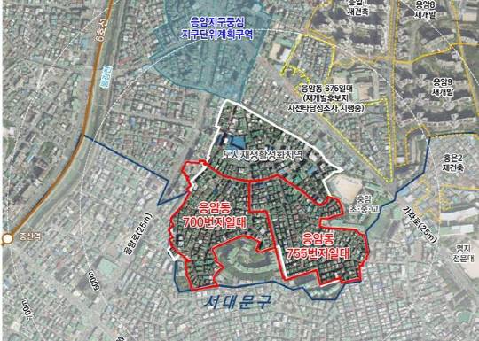 서울 은평구 응암동 700번지 및 755번지 일대 위치도. [서울시 제공]