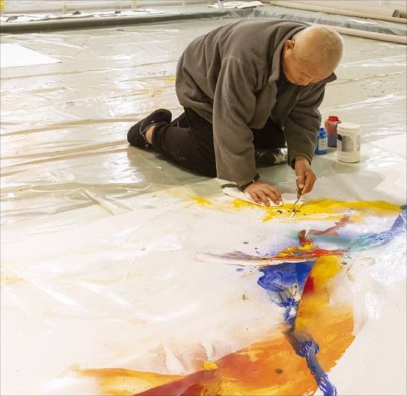 김인중 신부의 작업 장면. /김인중 신부 제공