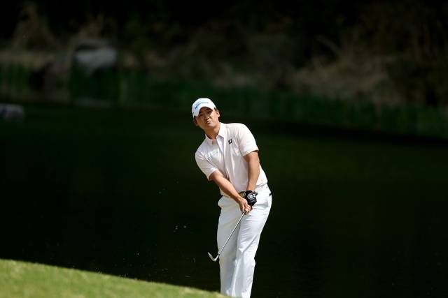 11번 홀에서 샷을 하고 있는 김현욱. 사진 제공=KPGA