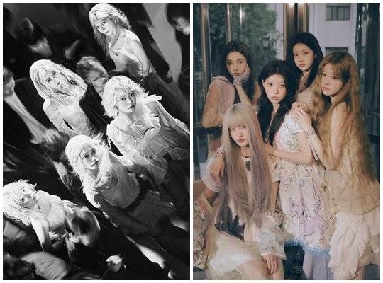 민희진 어도어 전 대표의 일명 ‘맞다이’ 기자회견 1년이 흘러서야 비로소 이들에게 ‘괜찮은지’ 묻는 여론이 형성되고 있다. 해당 사건과 도무지 연관성을 찾을 길 없는 르세라핌(왼쪽) 또 아일릿 멤버들은 ‘할 말 많겠지만, 하지 못하는’ 긴 침묵을 지켜왔다. 사진제공|쏘스뮤직·빌리프랩