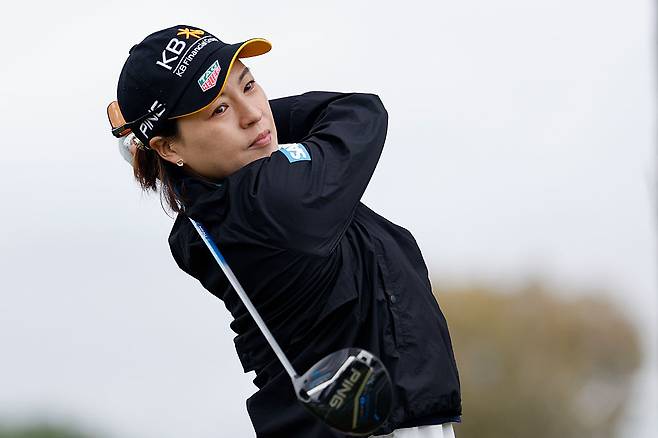 전인지가 LPGA투어 시즌 첫 메이저대회 셰브론 챔피언십에서 커리어 그랜드슬램에 도전한다. 지난주 JM이글 LA챔피언십 1라운드에서 드라이버샷을 치고 있는 전인지.｜게티이미지