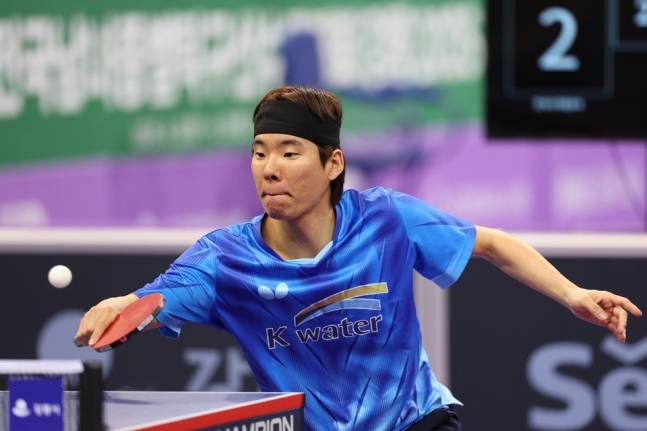 한국수자원공사의 김민혁. /사진=대한탁구협회 제공