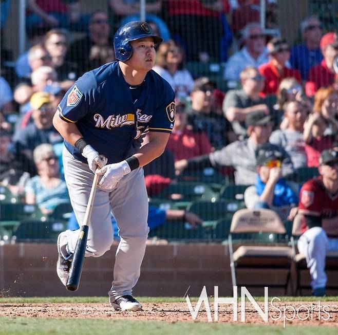 (지난 2018년 밀워키 시절의 최지만)