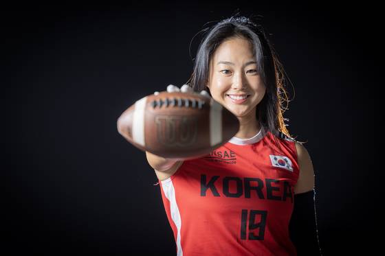 플래그풋볼 국가대표(2024년) 서가은. LA 올림픽 메달을 꿈꾼다. 전민규 기자