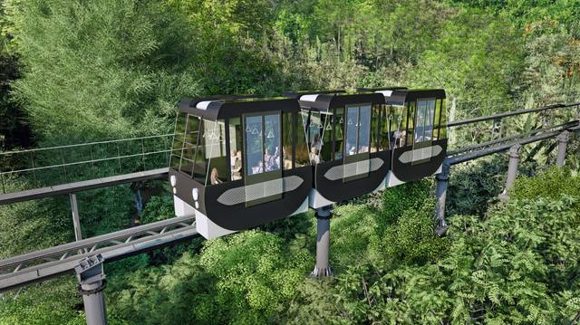 ▲금강공원에서 봉래산 정상을 연결하는 모노레일 조감도