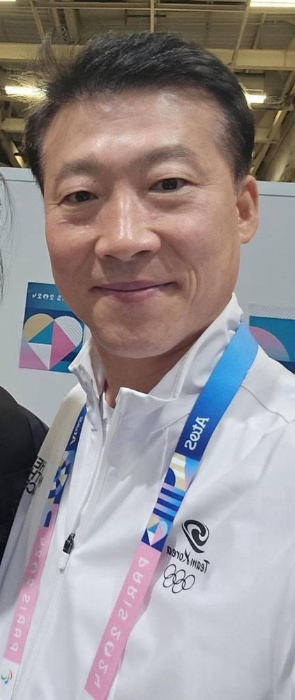 1987년 처음 태극마크를 단 김택수는 17년간 국가대표를 거쳐 2024 파리올림픽은 대한탁구협회 부회장으로 현장을 지켰다.  진천 박성국 기자