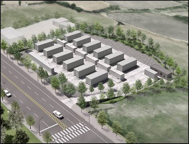 LS일렉트릭은 지난 23일 제주특별자치도 제주시 한림읍에서 PCS 10MW 배터리 40MWh급 ESS 구축 사업 착공식을 개최했다고 밝혔다. 사진은 제주 한림읍 ESS 현장 조감도./사진=LS일렉트릭