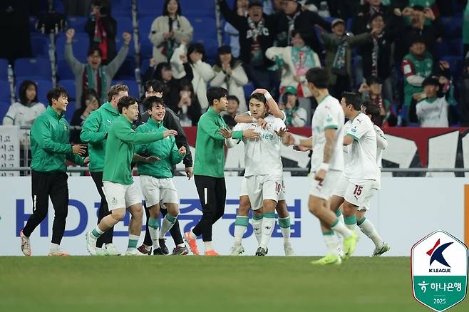 화끈한 공격력을 앞세워 리그 선두를 달리고 있는 대전하나시티즌 (한국프로축구연맹 제공)