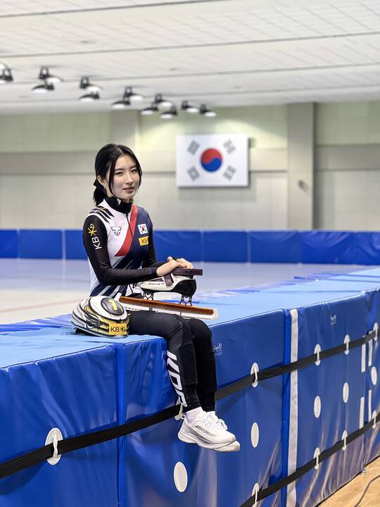 진천선수촌에서 포즈를 취하고 있는 김길리. ⓒSeven Hundred Co