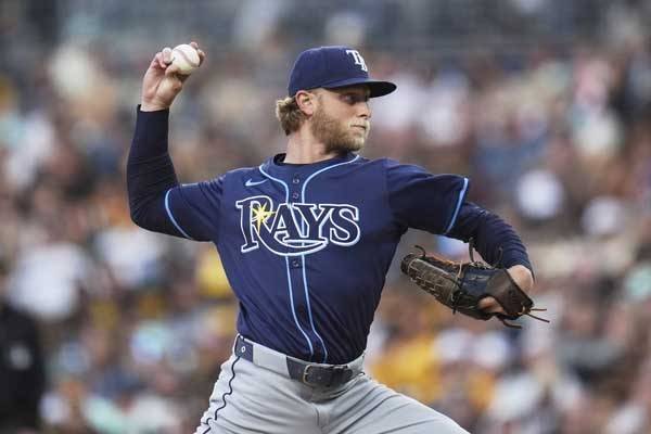 탬파베이 선발 쉐인 바즈는 7이닝 무실점 호투했다. 사진= AP= 연합뉴스 제공