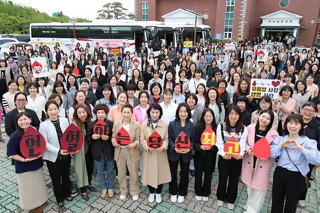 [구미=뉴시스] 헌혈행사. (사진=하나님의 교회 제공) 2025.04.26 photo@newsis.com *재판매 및 DB 금지