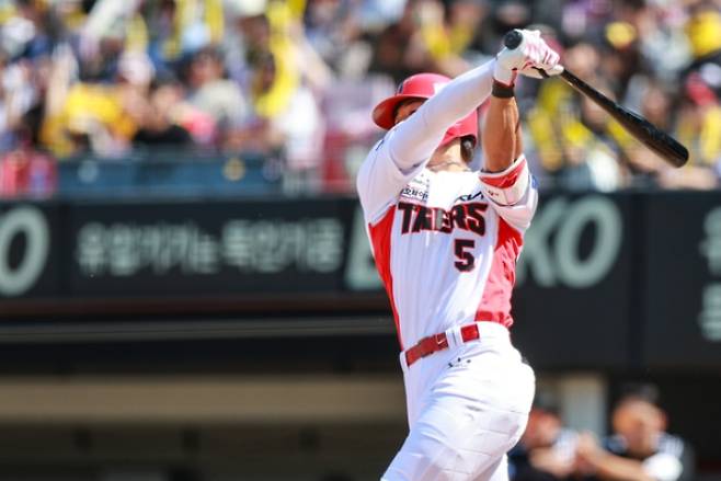 시즌 첫 홈런포를 쏘아올린 김도영. KIA 타이거즈 제공