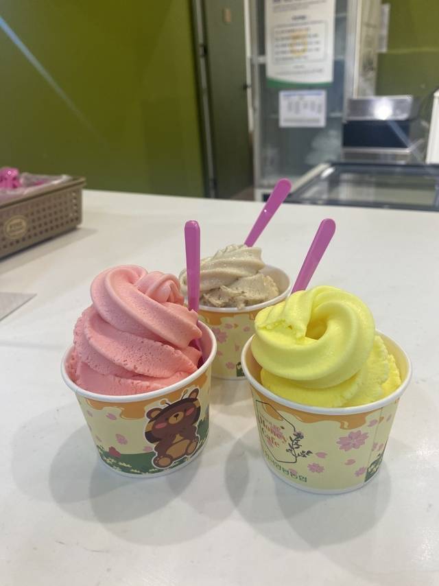 농협안성팜랜드 내 ‘꿀벌마을 허니카페’에서 판매하는 젤라토. 국내산 천연벌꿀이 들어있어 풍미가 깊다.