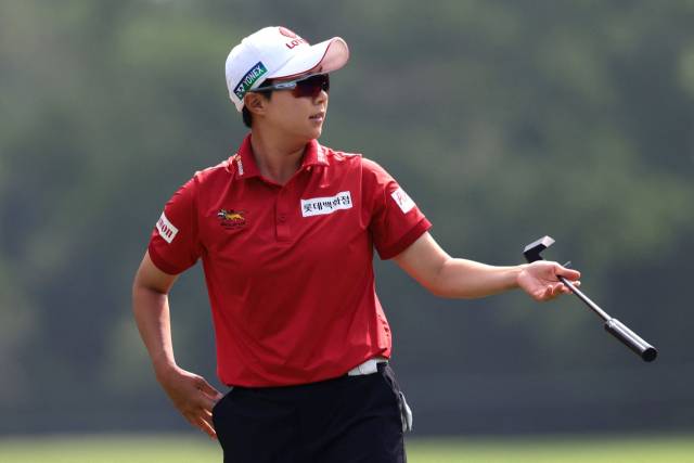 공동 2위를 달리고 있는 김효주. 사진 제공=AFP연합뉴스