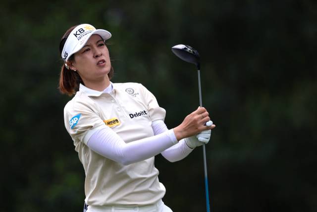 셰브론 챔피언십 2라운드에서 공동 18위에 나선 전인지. 사진 제공=AFP연합뉴스