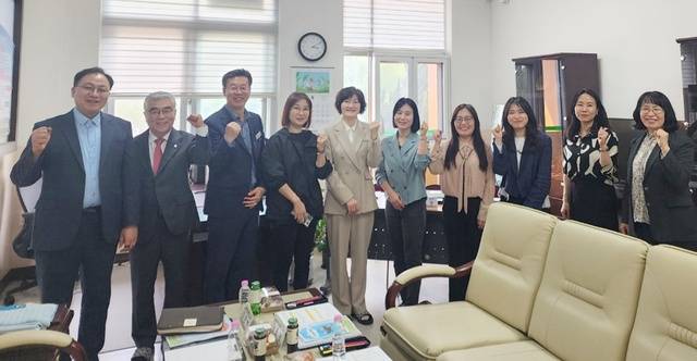 ▲ 충남도의회 다문화학생 교육 및 학업중도포기 문제 연구모임 아산 신창초 방문 -충남도의회 제공