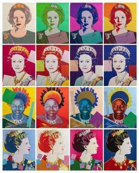 앤디 워홀의 1985년작 '군림하는 여왕들'. 최상단이 네덜란드의 전 여왕 베아트릭스의 초상화다. 위피피디아