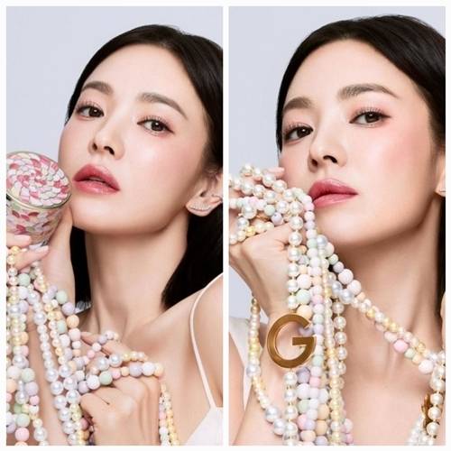 송혜교가 눈부신 진주 미모로 또 한 번 압도했다. 사진=송혜교 SNS