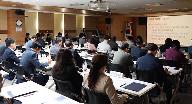 ▲ 구리남양주교육지원청이 사립학교 청렴 서약에 이어 관리자 회의를 하고 있다. /사진제공=구리남양주교육지원청