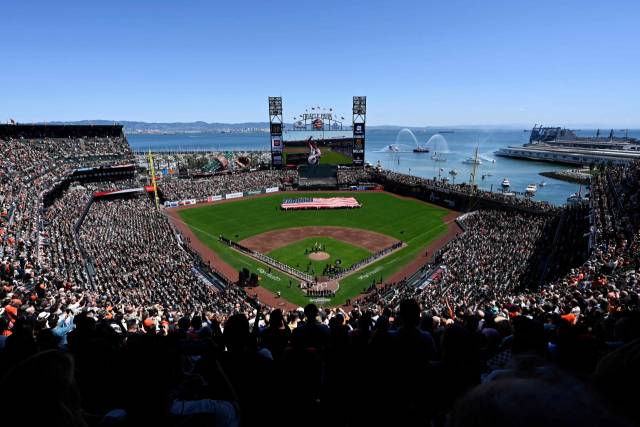 부산의 바다 야구장 모델로 거론되고 있는 미국 샌프란시스코 야구장 ‘오라클 파크’ 전경. AFP연합뉴스