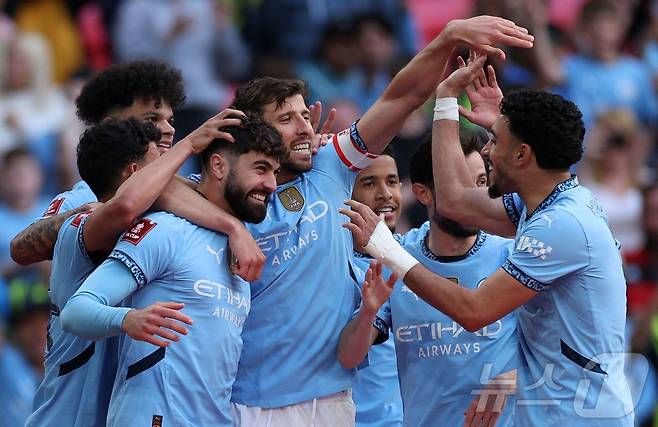 잉글랜드축구협회(FA)컵 결승에 진출한 맨체스터 시티. ⓒ AFP=뉴스1