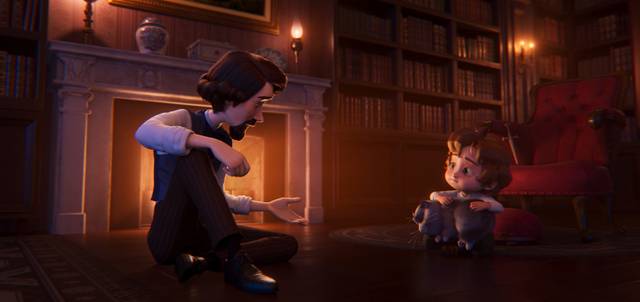 디킨스가 막내아들에게 예수님 이야기를 해주는 모습. 모팩스튜디오 제공