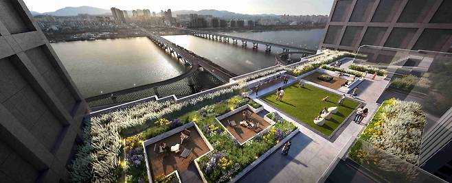 서울 광진구 광나루 현대아파트 오픈 발코니 예상 모습. [삼성물산 제공]