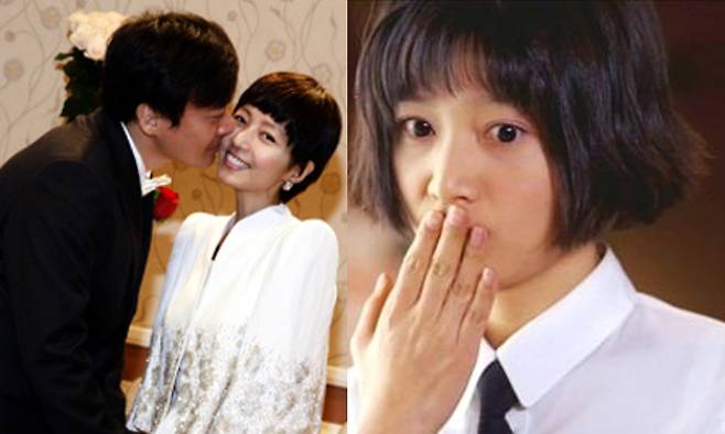 김영균·장진영 결혼식(왼쪽), 배우 故 장진영. 김영균 미니홈피, 영화 ‘싱글즈’ 스틸컷