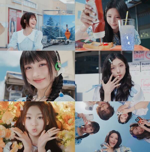 ▲ 힛지스 데뷔곡 '사워패치' 뮤직비디오 장면들. 제공|에이치뮤직엔터테인먼트