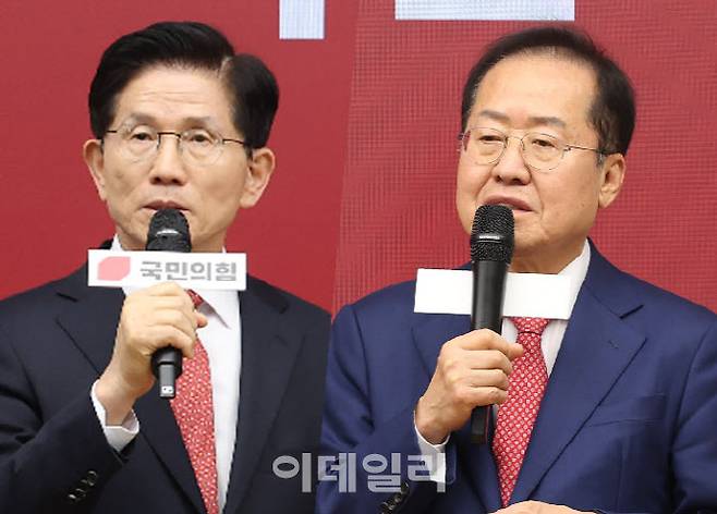 김문수 전 고용노동부 장관, 홍준표 전 대구시장 (사진 = 이데일리)