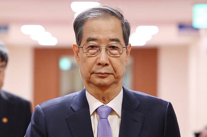 한덕수 대통령 권한대행 국무총리가 29일 정부서울청사에서 열린 국무회의에 참석하고 있다. 대통령실사진기자단