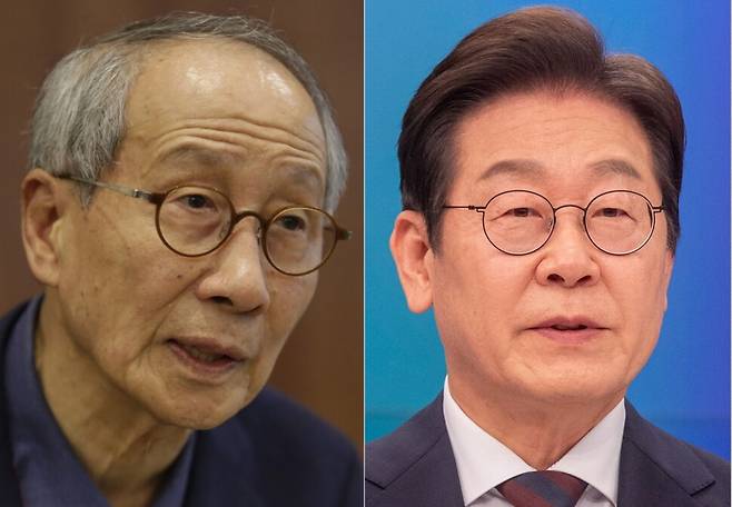 이재명 윤여준 한겨레 자료사진