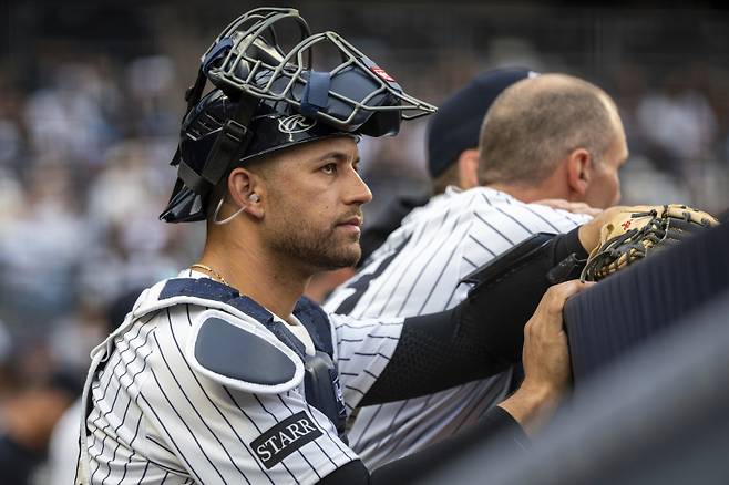 <yonhap photo-1733="">뉴욕 양키스의 백업 포수로 활약 중인 에스카라. [AP=연합뉴스]</yonhap>