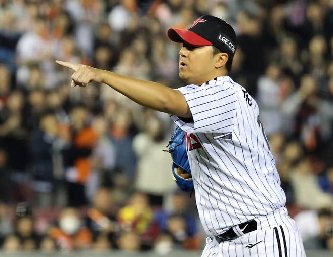 3월 27일 잠실 한화전에 등판한 송승기. 잠실=정시종 기자 capa@edaily.co.kr /2025.03.27.