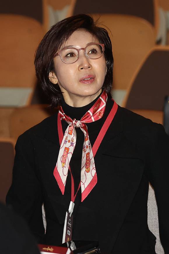 노소영 아트센터나비 관장이 지난달 19일 서울 중구 국립극장에서 열린 제3회 서울예술상 시상식에 참석하고 있다. 2025.3.19 [사진=연합뉴스]