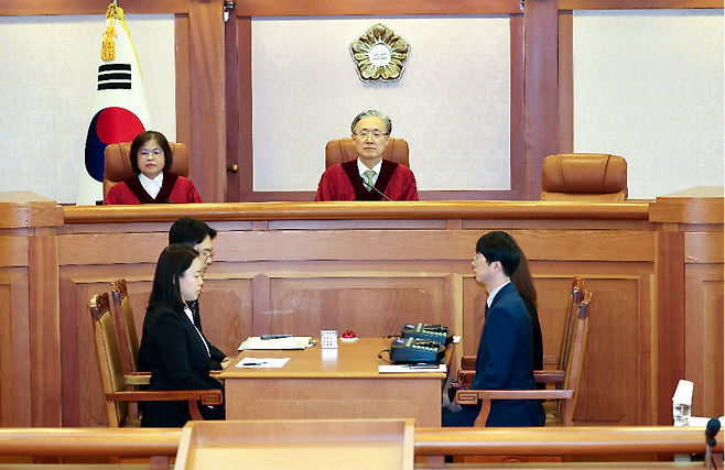 29일 서울 종로구 헌법재판소에서 손준성 대구고검 차장검사(검사장)의 탄핵심판 2차 변론준비기일이 열리고 있다. 연합뉴스