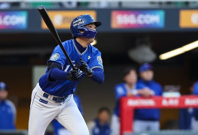 ▲ 1회 솔로포를 기록하는 등 이날 2안타 1타점으로 활약한 구자욱 ⓒ삼성라이온즈