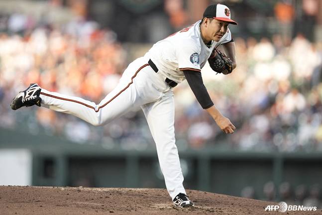 29일 양키스전에 선발 등판한 스가노. /AFPBBNews=뉴스1