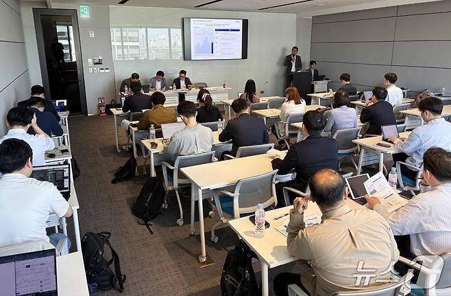 대한전선이 30일 1분기 실적 발표 관련 기업 설명회를 진행하고 있다.(대한전선 제공)