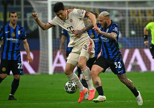 바이에른 뮌헨의 김민재. AFP연합뉴스